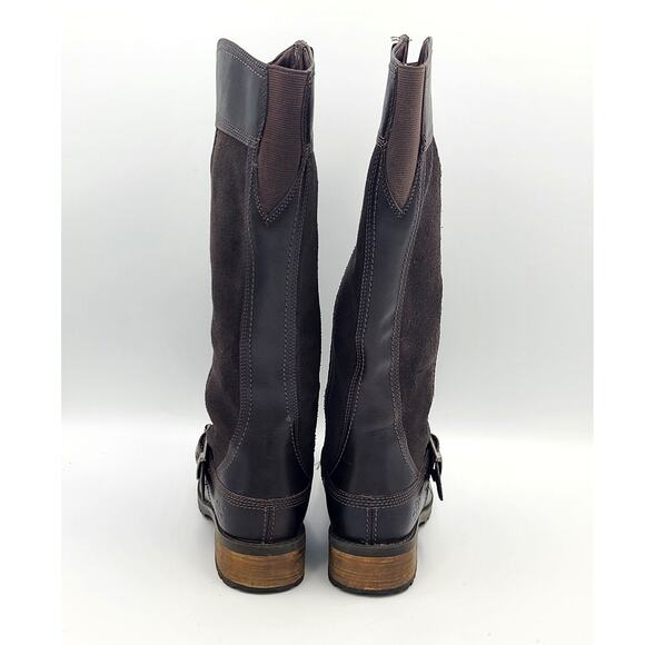 Timberland Bethel Brown Suede Leather Zip Up Tall Boots Size 6 - Picture 5 of 8